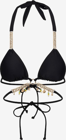 Moda Minx Triangel Bikinitopp i svart: forside