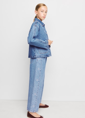 Wide Leg Jean 'CULOTTES' MANGO KIDS en bleu