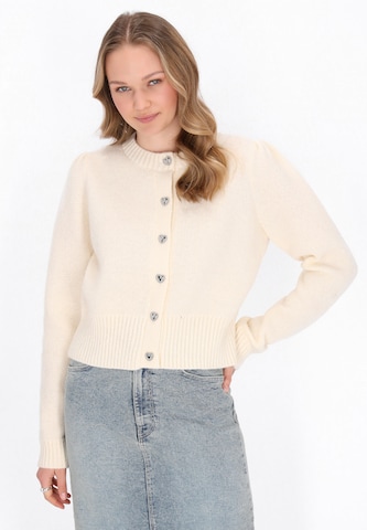 MYMO Knit cardigan 'Young Fashion' in White: front