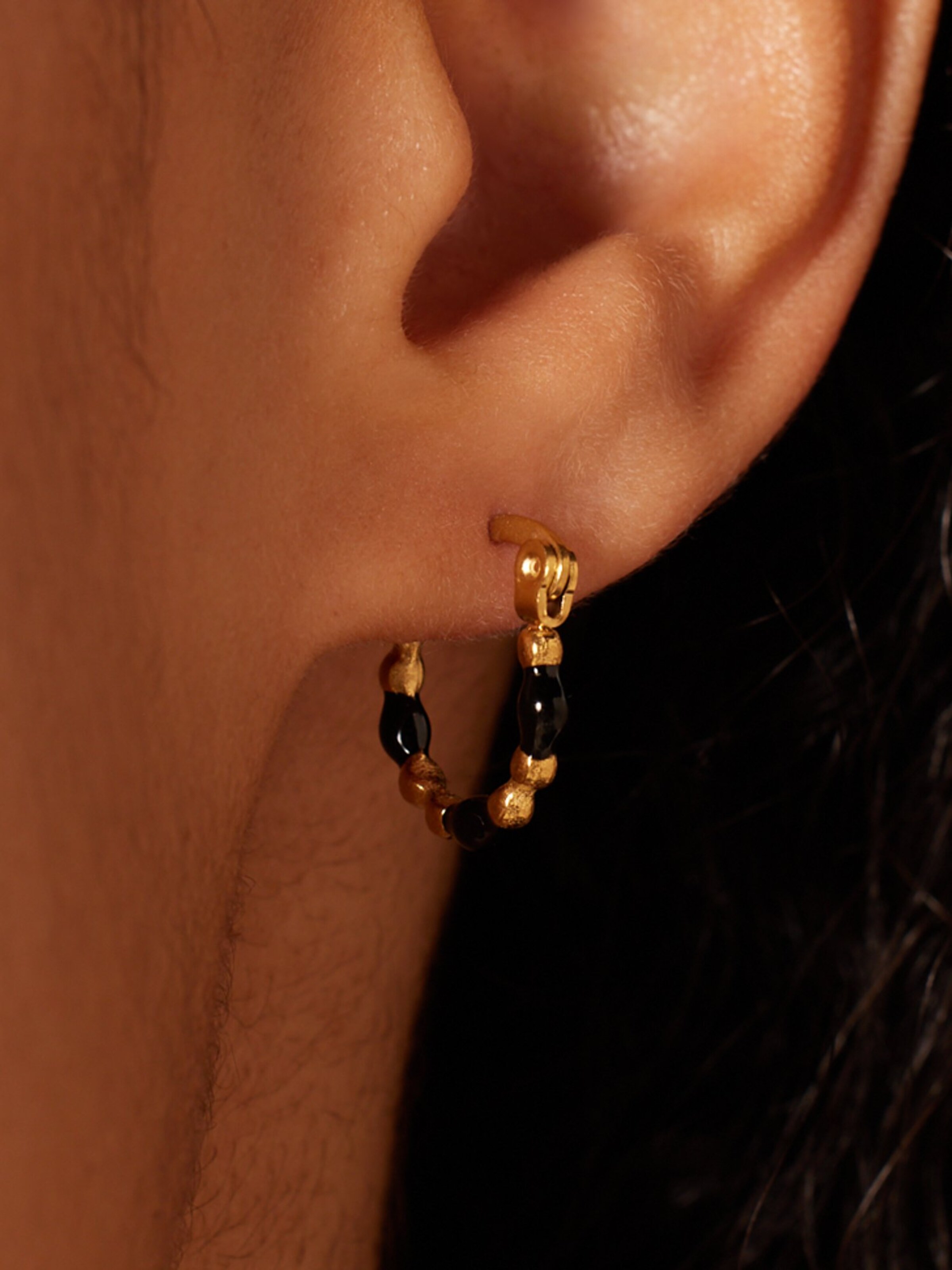 Lucardi Earrings 'Selene ' in Gold