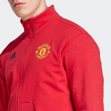 Vestes d’entraînement 'Manchester United Anthem' ADIDAS SPORTSWEAR en rouge