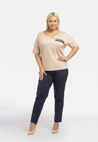 Karko Bluse ' TEYA ' i beige