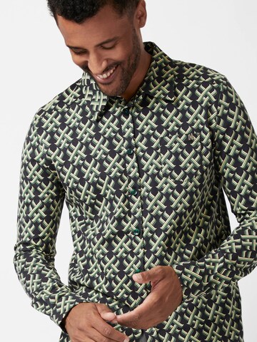 4funkyflavours Regular fit Button Up Shirt 'Imagination' in Green