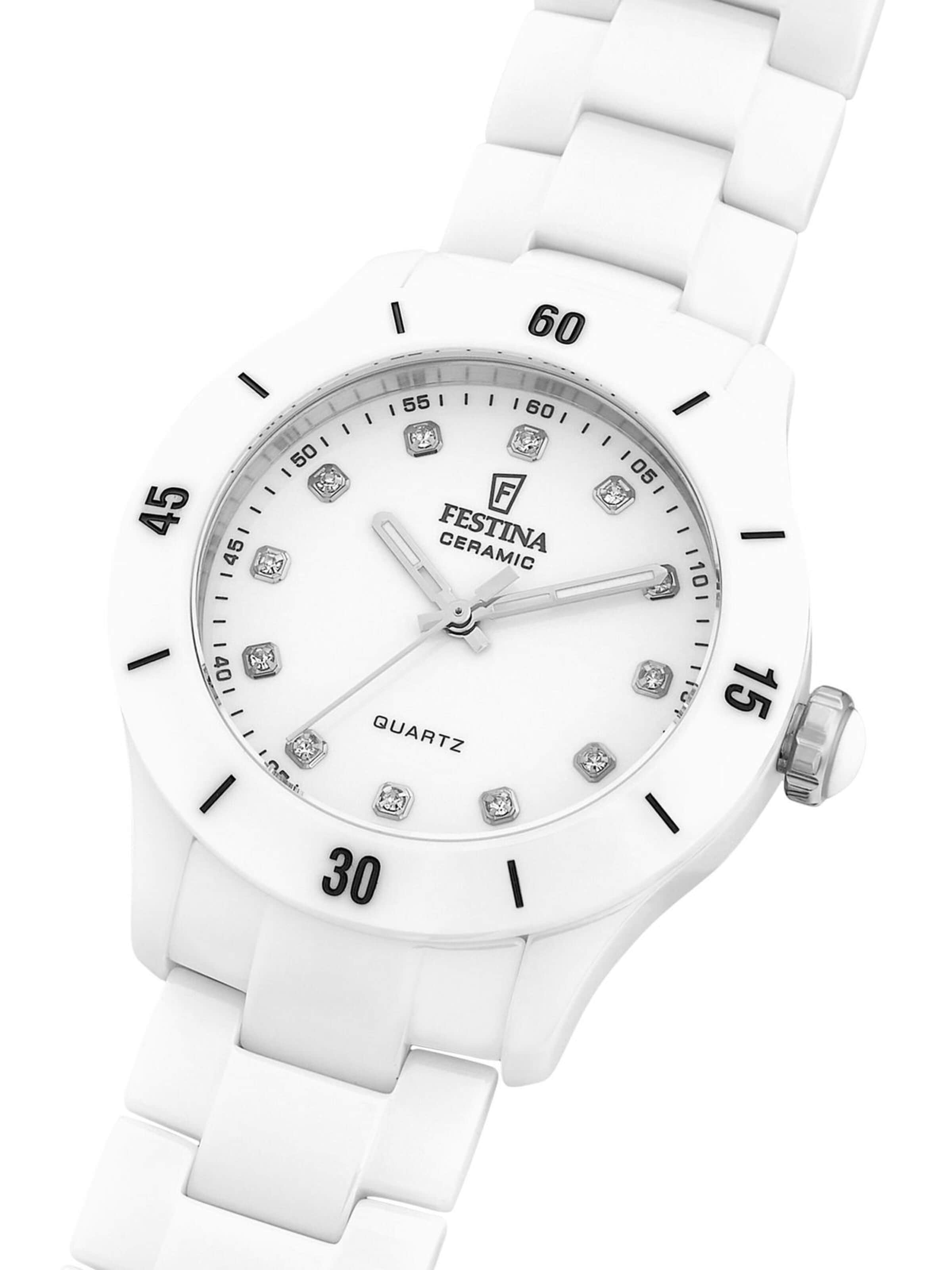 FESTINA Analoguhr 'Watch Ceramic'‌‌ in Weiß