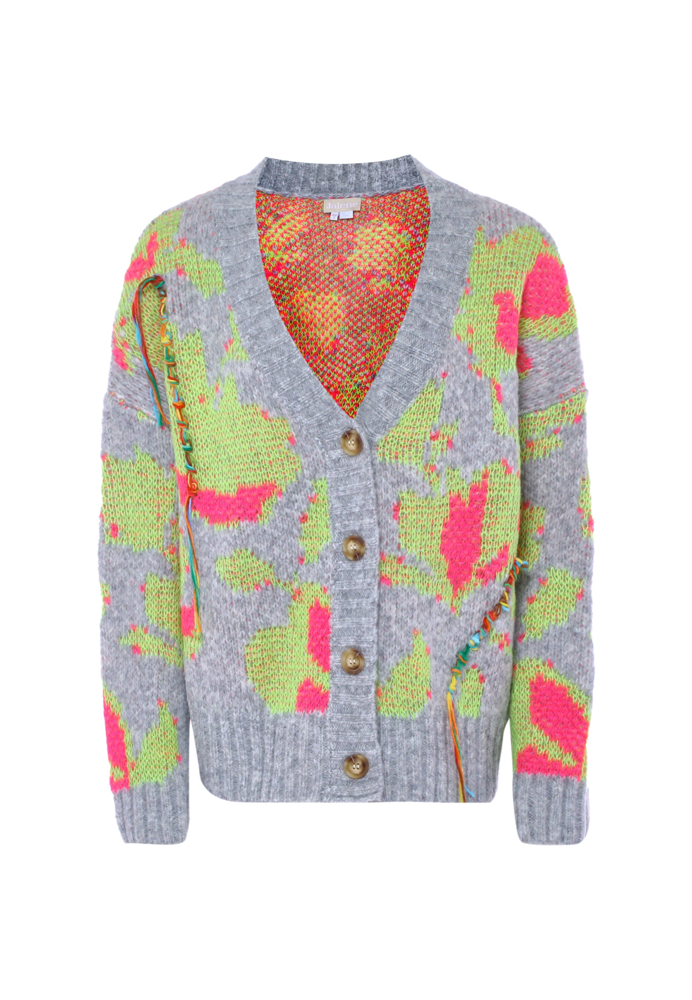 Jalene Strickjacke in Grau: Vorderseite