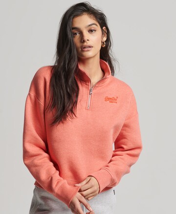 Sweat-shirt Superdry en rouge : devant