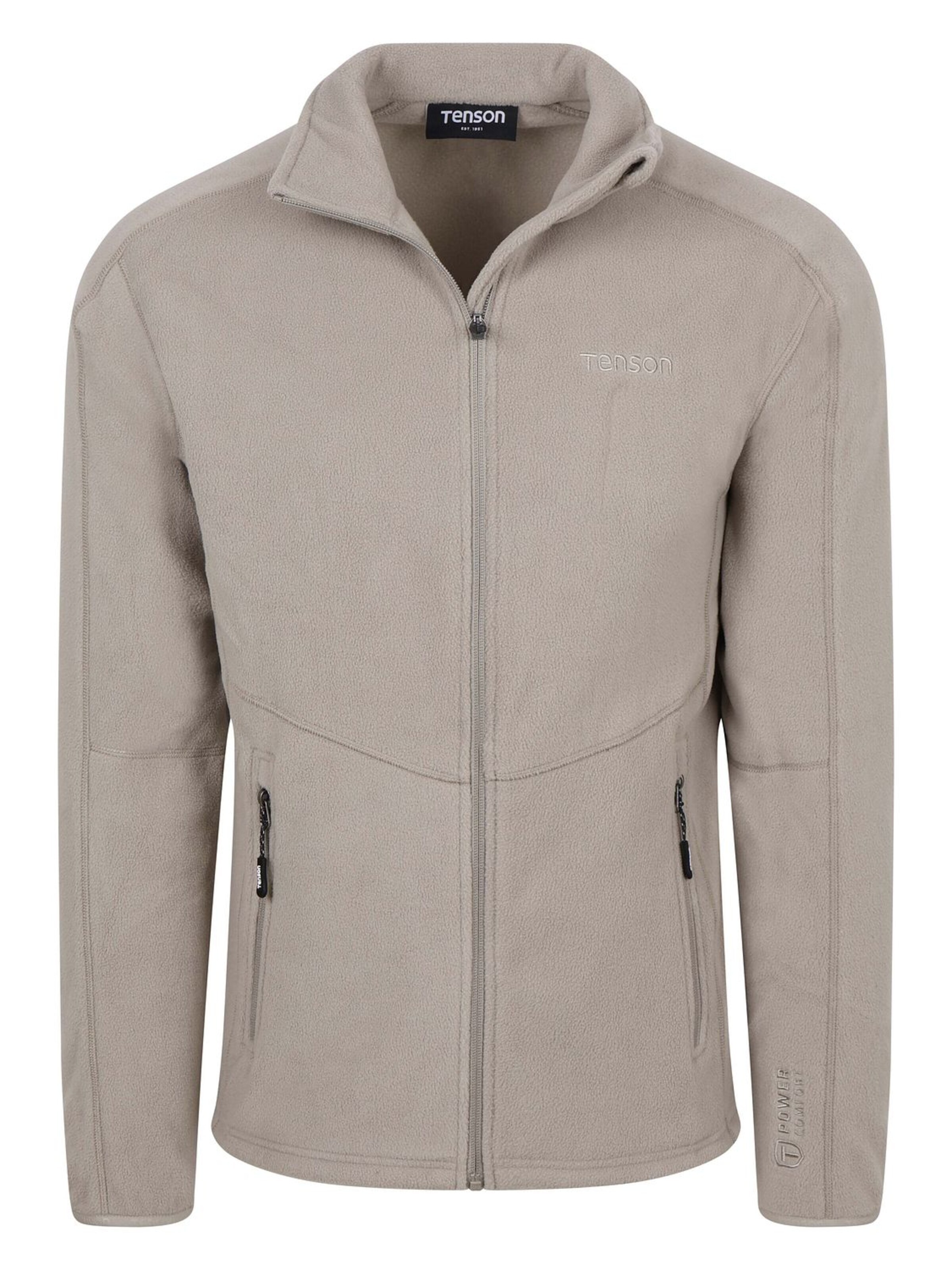 TENSON Knit cardigan in Grey: front