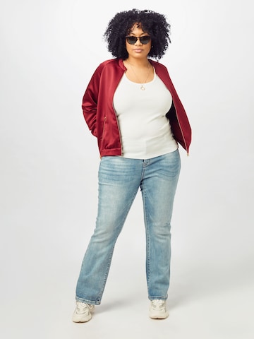 ABOUT YOU Curvy - Chaqueta de entretiempo 'Chani' en rojo