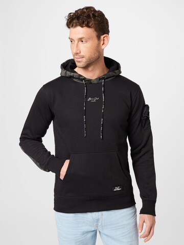 BRAVE SOUL Sweatshirt 'MEIR' in Zwart: voorkant