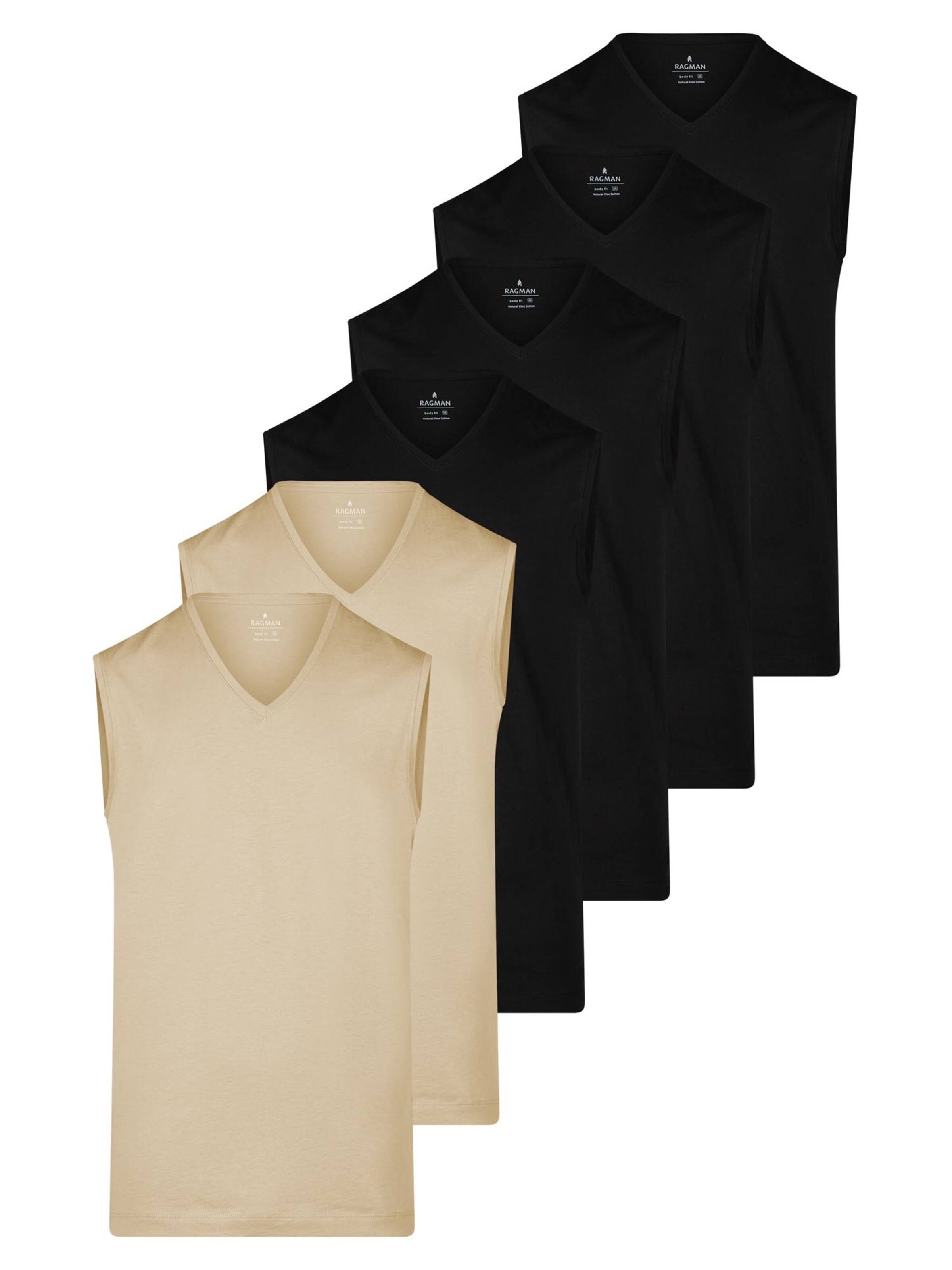 Ragman Undershirt 'Basic' in mottled beige, Item view