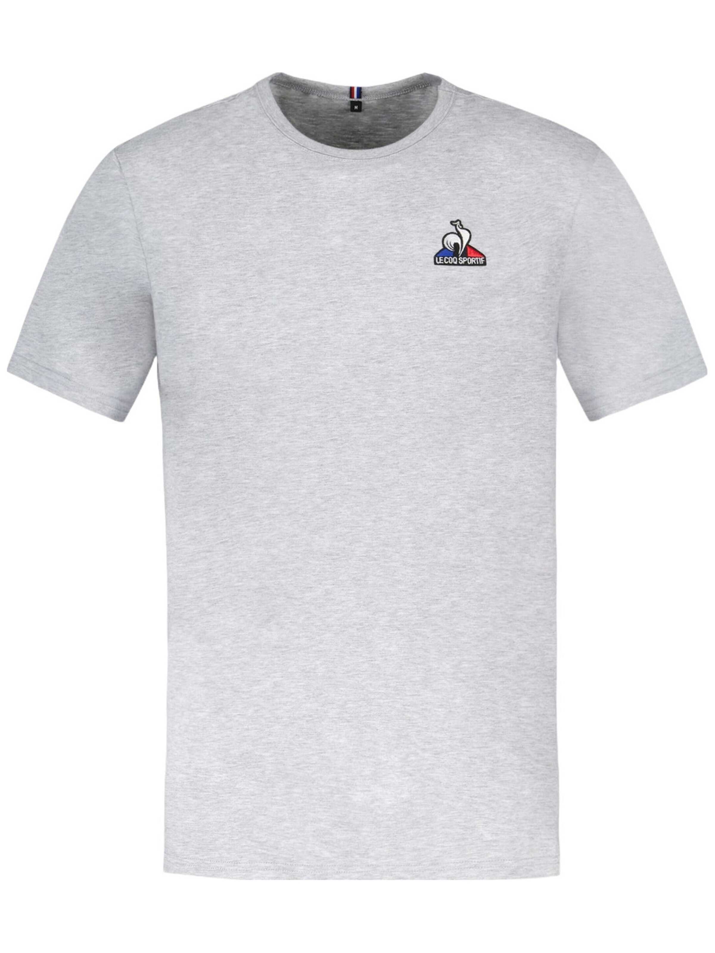 LE COQ SPORTIF - Camiseta 'Le Coq Sportif Ess Tee Ss No4 M Gris Chine Clair' en gris: frente