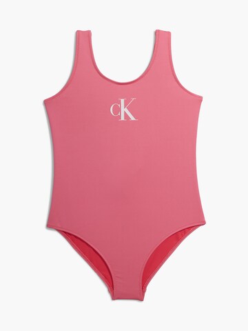 Calvin Klein Swimwear Strój kąpielowy w kolorze różowy: przód