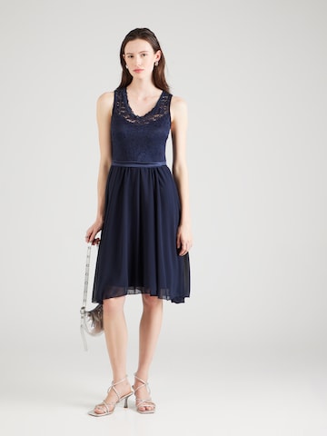 Robe de cocktail WAL G. en bleu : devant