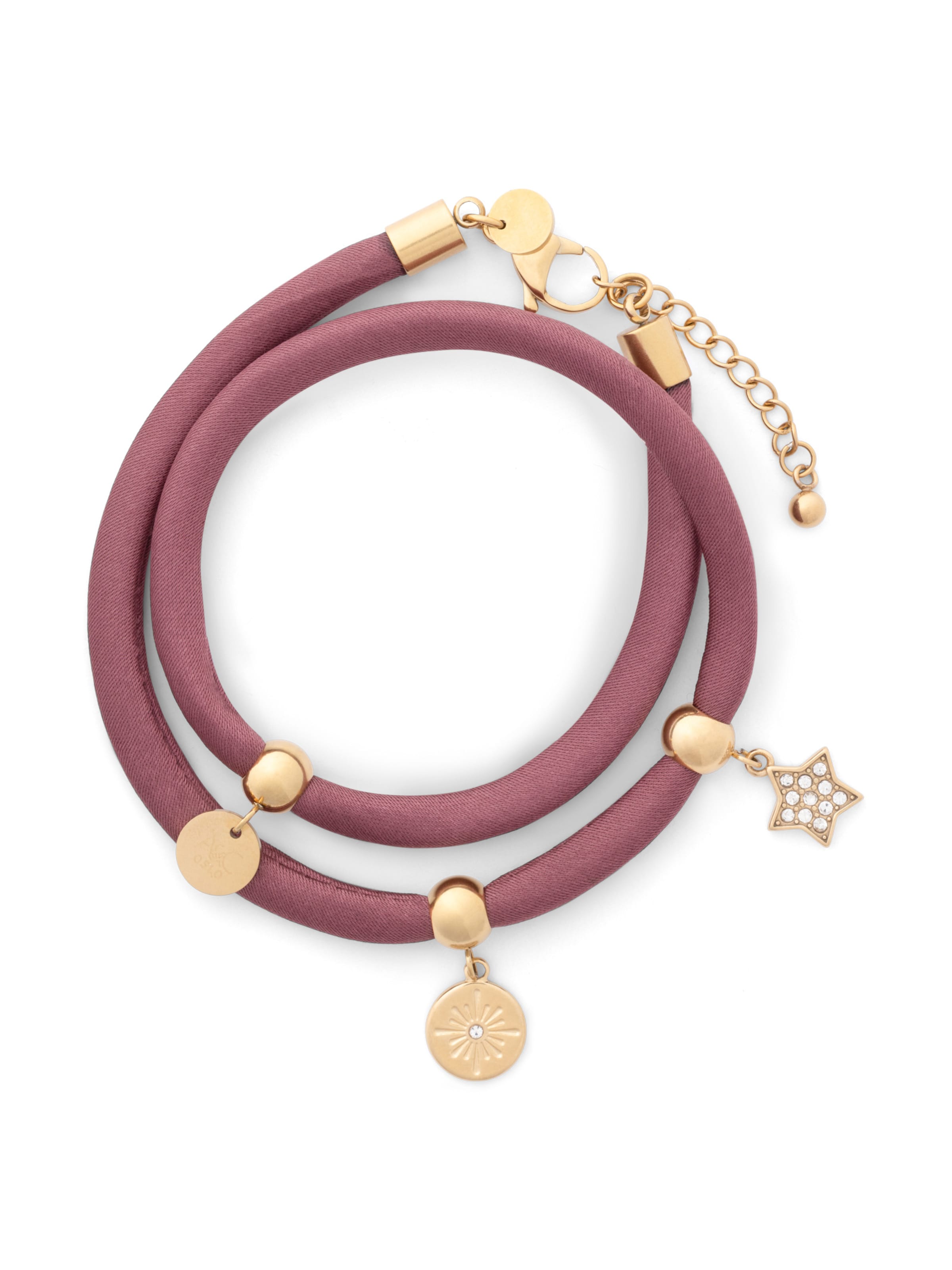 A&C Oslo – Nordic Design Jewellery Bracelet 'Steel - Charms Coll' in Gold: front