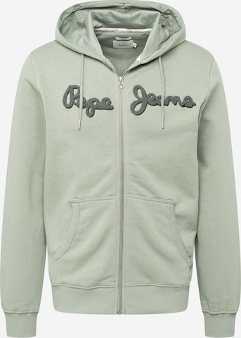 Pepe Jeans Sweat jacket 'RYAN' in Green: front