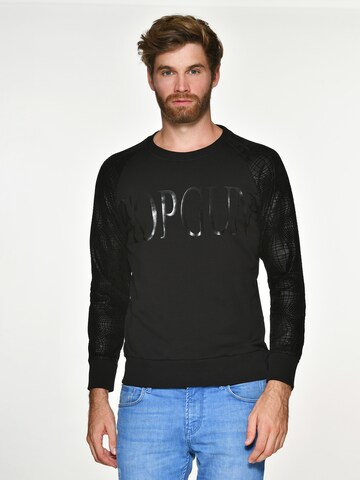 TOP GUN Sweatshirt 'Black Swarn' in Schwarz: Vorderseite