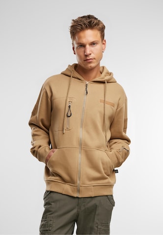 Brandit - Sudadera con cremallera en marrón