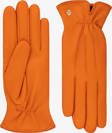Roeckl Full Finger Gloves 'Antwerpen' in Orange: front