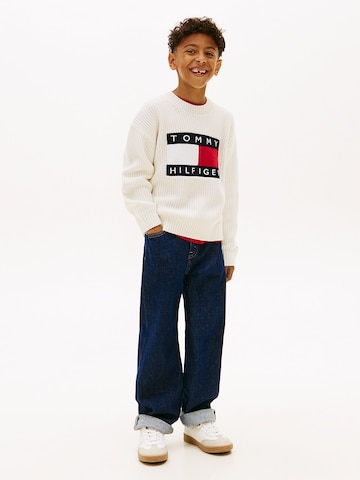 TOMMY HILFIGER Svetr 'Heritage' – bílá