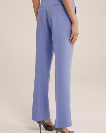 WE Fashion Regular Trousers with creases in Purple