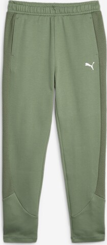 PUMA Workout Pants 'evoStripe' in Green: front