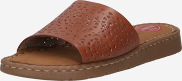 JANA Mules in Brown: front