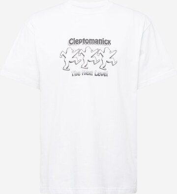 Maglietta 'Next Level' di Cleptomanicx in bianco: frontale
