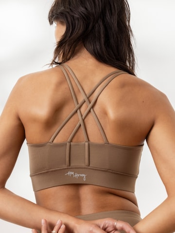 Bustino Reggiseno sportivo 'Criss Cross' di Hey Honey in marrone