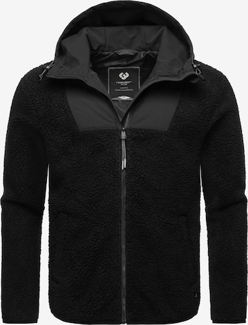 Ragwear Athletic Fleece Jacket 'Adar' in Black