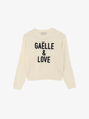 Gaelle Paris Pullover '&LOVE' in Beige: Vorderseite