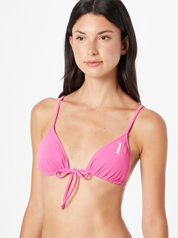 Calvin Klein Swimwear Triangel Bikinitop in Roze: voorkant