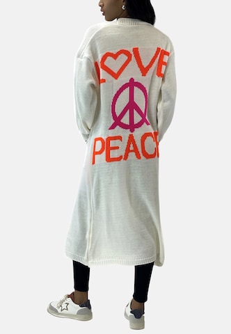 Cappotto in maglia di Elara in bianco