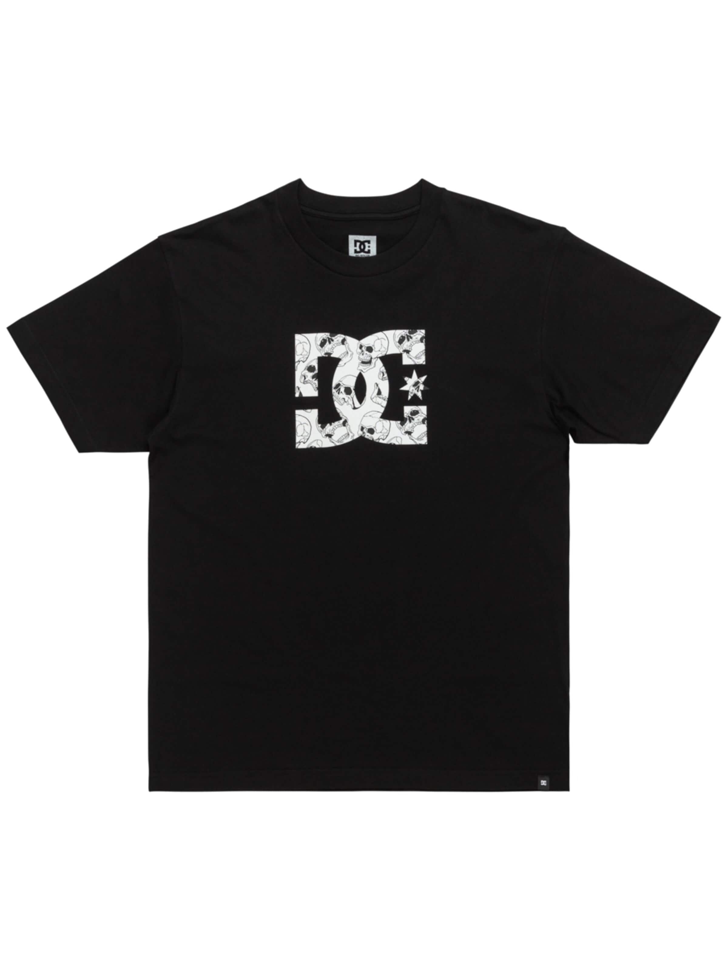 DC Shoes Shirt 'DC Star Skully SS Tee' in Zwart: voorkant