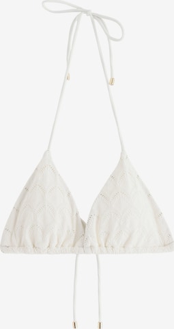 Lindex Kolmnurk Bikiinitopp 'Elle', värv valge: eest vaates