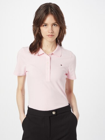 T-shirt TOMMY HILFIGER en rose : devant