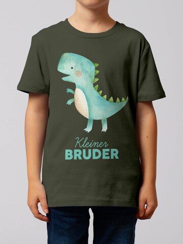 watabout.kids Shirt 'Dinosaurier 03 Kleiner Bruder' in Green