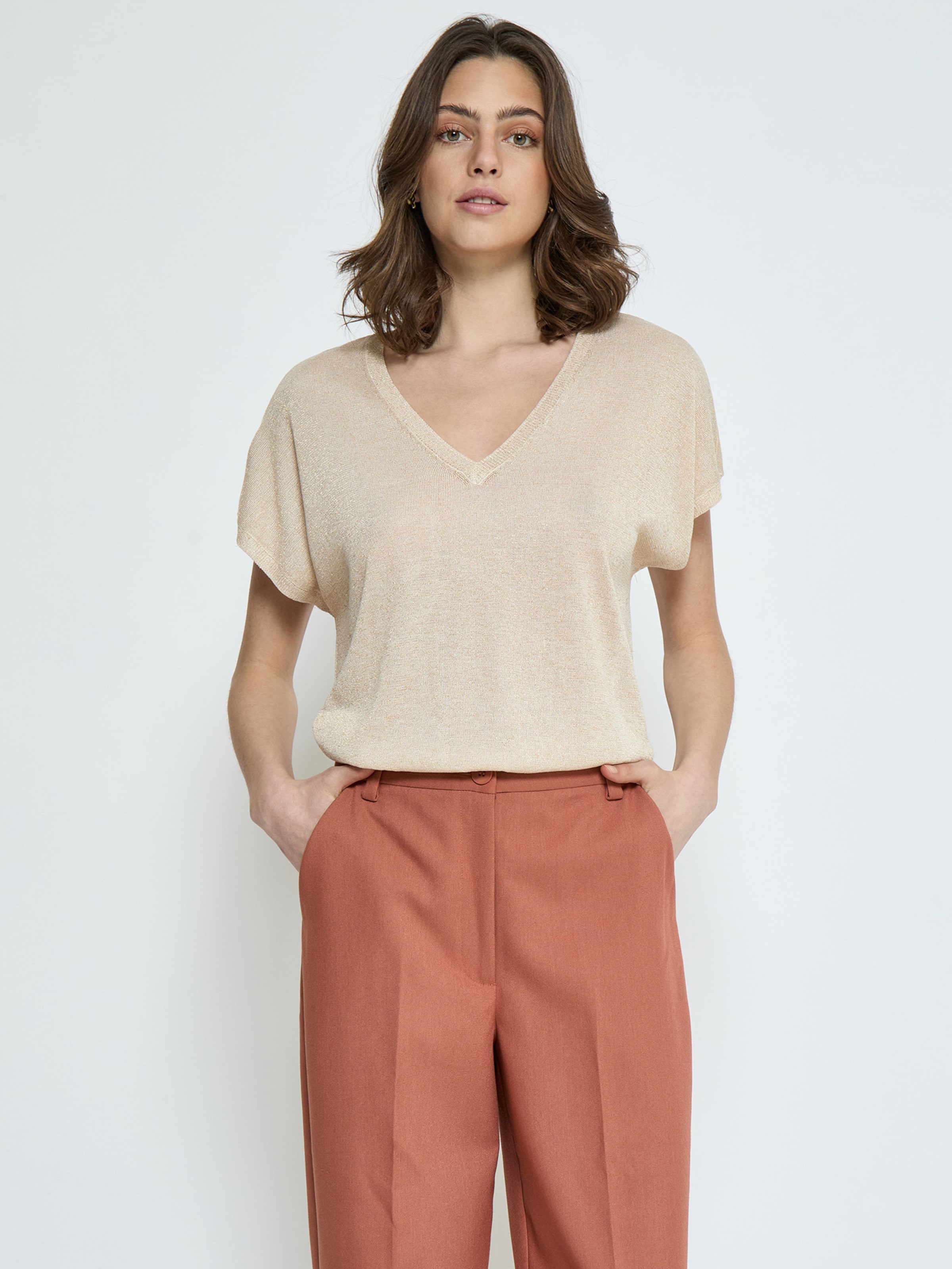 Haut 'Carlina' minus en beige