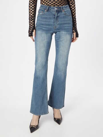 WEEKDAY Flared Jeans in Blauw: voorkant