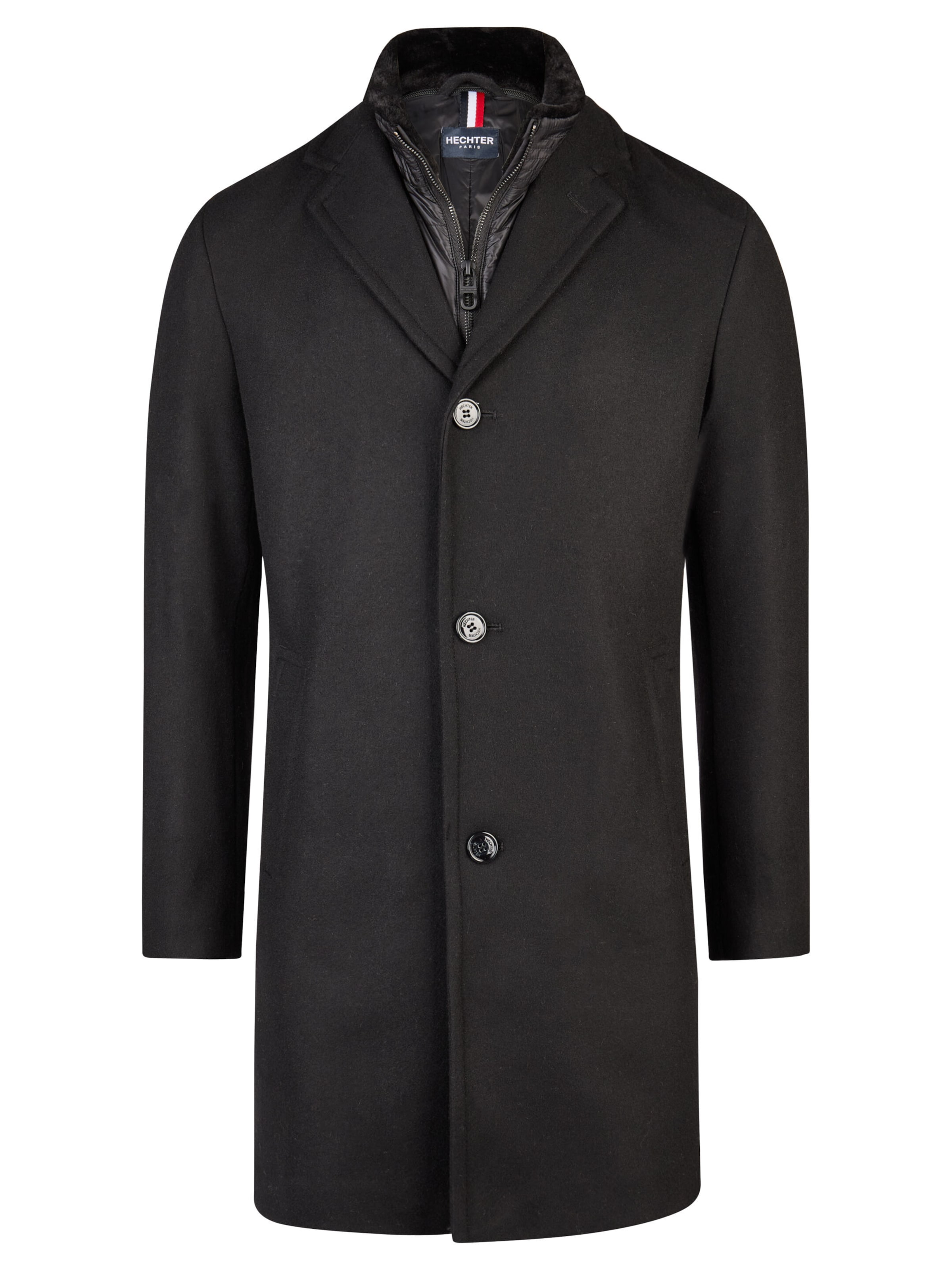 Manteau mi-saison HECHTER PARIS en noir : devant