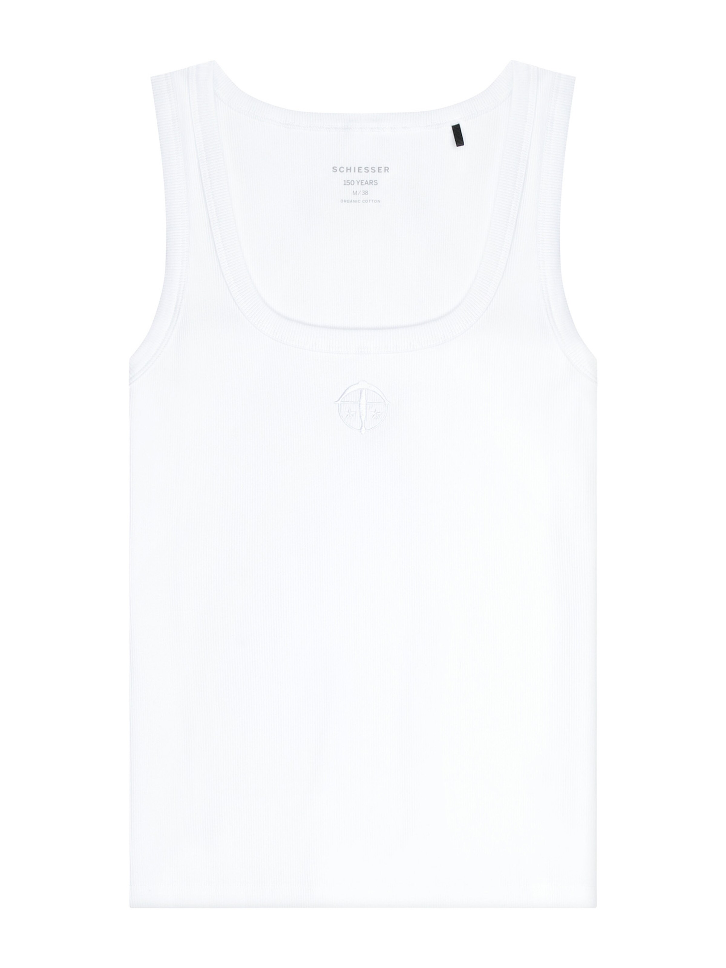 SCHIESSER Top 'SCHIESSER 150 YEARS' in White: front