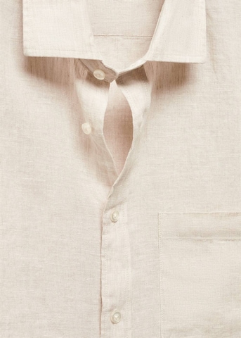 MANGO MAN Regular fit Button Up Shirt 'avispa' in Beige