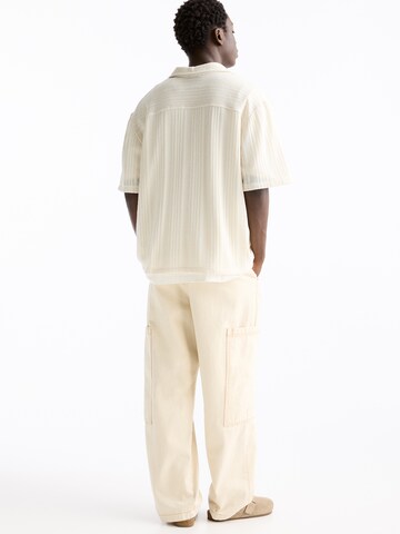 Pull&Bear Comfort Fit Hemd in Beige