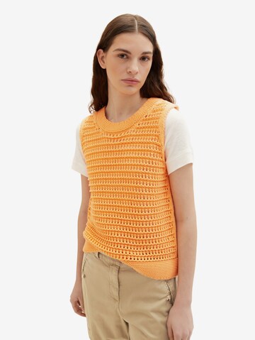 TOM TAILOR Knitted Vest in Yellow