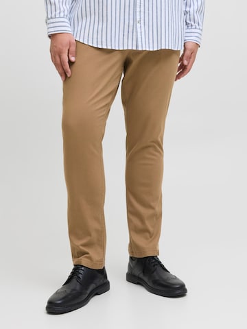 Jack & Jones Plus Liibuv Chino-püksid 'JPSTMarco JJDave', värv pruun