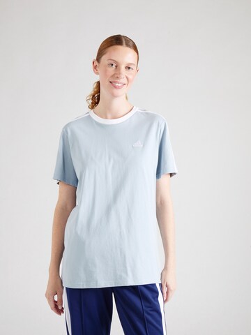 ADIDAS SPORTSWEAR T-Shirt 'Essentials 3-Stripes' in Blau: predná strana