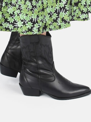 PS Poelman Cowboy boot 'Moco' in Black
