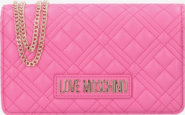 Pochette Love Moschino en rose : devant