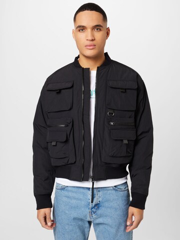 River Island Between-Season Jacket in Black: front