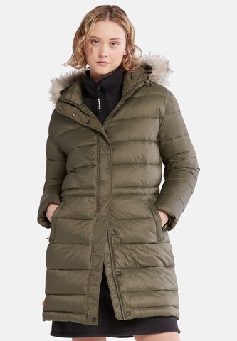 TIMBERLAND Winter Coat in Green: front