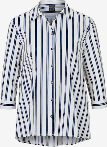 Goldner Bluse in Blau: Vorderseite